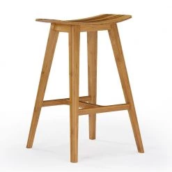 Tigris 26 in. Caramelized with Exotic Tiger Accent 100% Solid Classic Bamboo Counter Stool (Set of 2) by Greenington -Greenington Shop caramel greenington bar stools eco09ca 31 1000