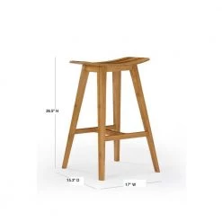 Tigris 26 in. Caramelized with Exotic Tiger Accent 100% Solid Classic Bamboo Counter Stool (Set of 2) by Greenington -Greenington Shop caramel greenington bar stools eco09ca 40 1000