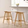 Tigris 26 in. Caramelized with Exotic Tiger Accent 100% Solid Classic Bamboo Counter Stool (Set of 2) by Greenington -Greenington Shop caramel greenington bar stools eco09ca 64 1000