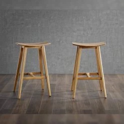 Tigris 26 in. Caramelized with Exotic Tiger Accent 100% Solid Classic Bamboo Counter Stool (Set of 2) by Greenington -Greenington Shop caramel greenington bar stools eco09ca fa 1000