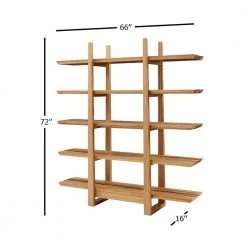 Accents 72 in. Caramelized/Exotic Tiger Bamboo 5-Shelf Etagere Bookcase with Open Back by Greenington -Greenington Shop caramelized exotic tiger greenington bookcases bookshelves g0013e c3 1000