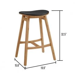 Skol Caramelized Bar Height Stool With Leather Seat (Set of 2) by Greenington 18 Skol Caramelized Bar Height Stool With Leather Seat (Set of 2) by Greenington -Greenington Shop caramelized greenington bar stools gsk004ca fa 1000