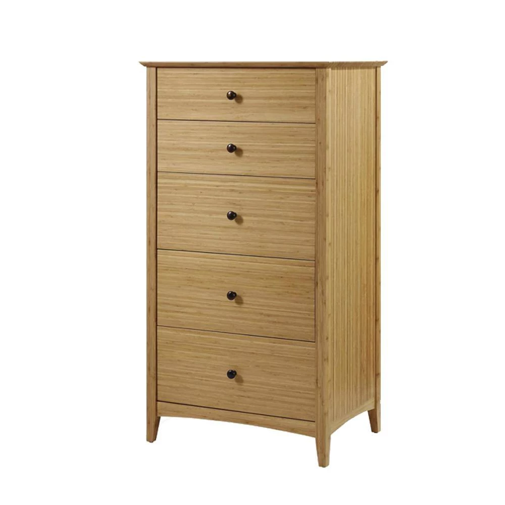 Willow 5-Drawer Caramelized 20 in. L x 28 in. W x 51 in. H by Greenington 4 Willow 5-Drawer Caramelized 20 in. L x 28 in. W x 51 in. H by Greenington - Image 2