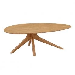 Rosemary 33.85 in. Caramelized Standard Circular 100% Bamboo Coffe Table by Greenington