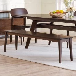 Currant Brown Black Walnut Long Bench 14 L x 64 W X 17.5 H by Greenington -Greenington Shop caramelized greenington dining benches g0024bl 31 1000