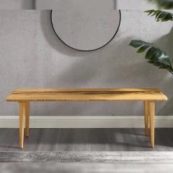 Azara Brown Caramelized Bench 17.5 in. H x 14.05 in. W x 55 in. L by Greenington -Greenington Shop caramelized greenington dining benches ga0013ca 31 1000