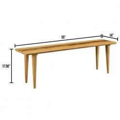 Azara Brown Caramelized Bench 17.5 in. H x 14.05 in. W x 55 in. L by Greenington -Greenington Shop caramelized greenington dining benches ga0013ca c3 1000