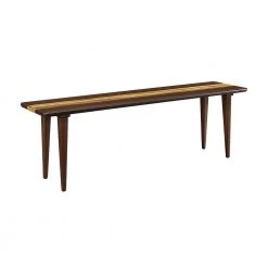 Azara Brown Finish Caramelized Bench 55 D X 14.05 W X 17.5 H by Greenington -Greenington Shop caramelized greenington dining benches ga0013sa 40 1000