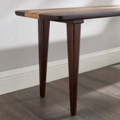 Azara Brown Finish Caramelized Bench 55 D X 14.05 W X 17.5 H by Greenington -Greenington Shop caramelized greenington dining benches ga0013sa 44 1000