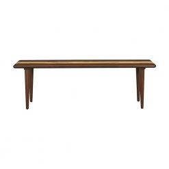 Azara Brown Finish Caramelized Bench 55 D X 14.05 W X 17.5 H by Greenington