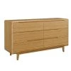 Currant 6-Drawer Caramelized Dresser 34.25 in. x 64 in. x 19 in. by Greenington