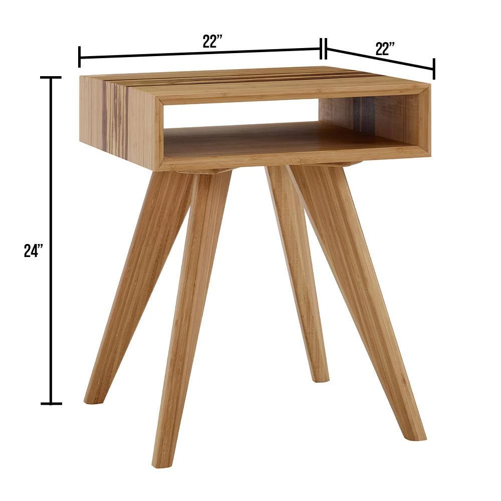 Azara 25.5 in. Caramelized Standard Square 100% Bamboo End Table by Greenington 9 Azara 25.5 in. Caramelized Standard Square 100% Bamboo End Table by Greenington - Image 7