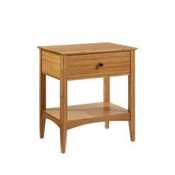 Willow 1-Drawers Caramelized Nightstand 27 in. H x 17.1 in. W x 23.6 in. L by Greenington -Greenington Shop caramelized greenington nightstands eco03ca 40 1000