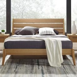 Sienna Caramelized Tan Queen Platform Bed by Greenington -Greenington Shop caramelized greenington platform beds g0090ca 31 1000