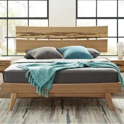 Azara Caramelized Tan Queen Platform Bed by Greenington -Greenington Shop caramelized greenington platform beds ga0001ca 31 1000