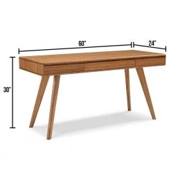 Currant 60 in. Rectangular Wood 1 Drawer Caramelized Writing Desk by Greenington -Greenington Shop caramelized greenington writing desks g0047ca c3 1000