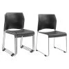 Charcoal Slate Polypropylene Plastic Stack Chair (4-Pack) by National Public Seating -Greenington Shop charcoal slate national public seating guest office chairs 8820 11 20 4 64 1000