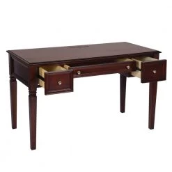 50.4 in. Rectangle Dark Brown Solid Wood 3 Drawer Executive Table Computer Desk Writing Desk with Legs by VERYKE -Greenington Shop dark brown veryke writing desks ygx gxca0283 77 1000