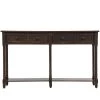 58 in. Espresso Brown Rectangle Wood Console Table Sofa Table with Bottom Shelf and 2 Storage Drawers by VERYKE -Greenington Shop espresso brown veryke console tables yb wf191266aap 64 1000