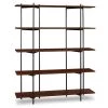 Studio Line 66 in. Exotic Bamboo 5-Shelf Etagere Bookcase with Open Back by Greenington