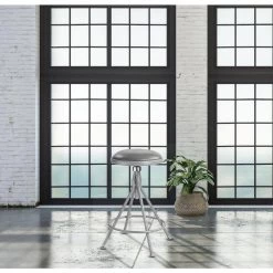 24 -30 in. Height Adjustable Grey Backless Heavy Duty Metal Vinyl Padded Swivel Stool by National Public Seating -Greenington Shop gray national public seating bar stools 6524h 31 1000