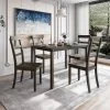 5-Piece Rectangle Wood Top Gray Dining Table Set by Qualfurn -Greenington Shop gray qualfurn dining room sets dtm000015e 64 1000