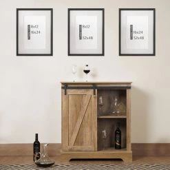 Gray Wash Modern Farmhouse Storage Cabinet Coffee Bar Cabinet Floor Buffet Sideboard with Sliding Barn Door by VERYKE 21 Gray Wash Modern Farmhouse Storage Cabinet Coffee Bar Cabinet Floor Buffet Sideboard with Sliding Barn Door by VERYKE -Greenington Shop gray wash veryke accent cabinets yb w118040911 31 1000