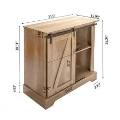 Gray Wash Modern Farmhouse Storage Cabinet Coffee Bar Cabinet Floor Buffet Sideboard with Sliding Barn Door by VERYKE 15 Gray Wash Modern Farmhouse Storage Cabinet Coffee Bar Cabinet Floor Buffet Sideboard with Sliding Barn Door by VERYKE -Greenington Shop gray wash veryke accent cabinets yb w118040911 c3 1000