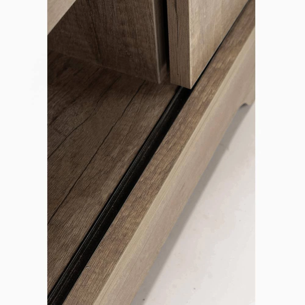 57.87 in. Gray Wash Farmhouse TV Stand Media Center with Sliding Barn Doors and Storage Cabinets Fits TV's up to 72 in. by VERYKE 10 57.87 in. Gray Wash Farmhouse TV Stand Media Center with Sliding Barn Doors and Storage Cabinets Fits TV's up to 72 in. by VERYKE - Image 8