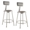 24 in. Heavy Duty Grey Vinyl Padded Steel Stool with Backrest (2-Pack) by National Public Seating -Greenington Shop grey national public seating office stools 6424b 2 64 1000