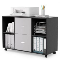 Light Grey Mobile Lateral Filing Cabinet with 360° swivel casters 2 Drawers and 4 open Storage Cabinets by VERYKE 14 Light Grey Mobile Lateral Filing Cabinet with 360° swivel casters 2 Drawers and 4 open Storage Cabinets by VERYKE -Greenington Shop light grey veryke file cabinets yb w87638208 1f 1000