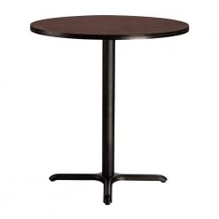 36 in. Round CT Series Mahogany MDF Laminate Top and Metal X-Base, Composite Wood Cafe Table (Seats 4) by National Public Seating -Greenington Shop mahogany national public seating kitchen dining tables ct13636xcpbtmmy 4f 1000