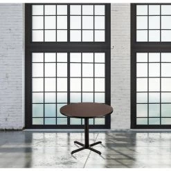 36-inch Round Composite Wood Cafe Table, 30-in Height, Mahogany Laminate Top and Black X Base by National Public Seating -Greenington Shop mahogany national public seating kitchen dining tables ct13636xdpbtmmy 31 1000