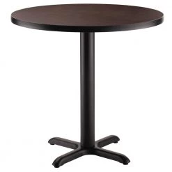 36-inch Round Composite Wood Cafe Table, 30-in Height, Mahogany Laminate Top and Black X Base by National Public Seating -Greenington Shop mahogany national public seating kitchen dining tables ct13636xdpbtmmy c3 1000