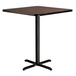 36-inch Square Composite Wood Cafe Table, 42-in Height, Mahogany Laminate Top and Black X Base by National Public Seating -Greenington Shop mahogany national public seating kitchen dining tables ct33636xbpbtmmy 1f 1000