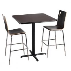 36-inch Square Composite Wood Cafe Table, 42-in Height, Mahogany Laminate Top and Black X Base by National Public Seating -Greenington Shop mahogany national public seating kitchen dining tables ct33636xbpbtmmy 4f 1000