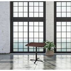 36 in. Square CT Series Mahogany MDF Laminate Top and Metal X-Base, Composite Wood Cafe Table (Seats 4) by National Public Seating -Greenington Shop mahogany national public seating kitchen dining tables ct33636xcpbtmmy 31 1000