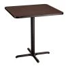 36 in. Square CT Series Mahogany MDF Laminate Top and Metal X-Base, Composite Wood Cafe Table (Seats 4) by National Public Seating -Greenington Shop mahogany national public seating kitchen dining tables ct33636xcpbtmmy 64 1000