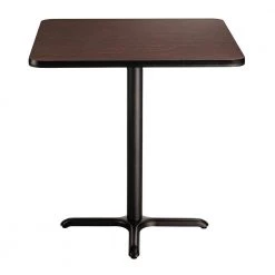 36 in. Square CT Series Mahogany MDF Laminate Top and Metal X-Base, Composite Wood Cafe Table (Seats 4) by National Public Seating -Greenington Shop mahogany national public seating kitchen dining tables ct33636xcpbtmmy c3 1000