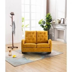 Mustard Polyester Living Room Comfortable Rocking Sofa Living Room Sofa by VERYKE -Greenington Shop mustard veryke rockers gliders ottomans db w39540395 31 1000