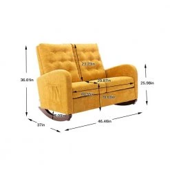 Mustard Polyester Living Room Comfortable Rocking Sofa Living Room Sofa by VERYKE -Greenington Shop mustard veryke rockers gliders ottomans db w39540395 44 1000