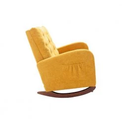 Mustard Polyester Living Room Comfortable Rocking Sofa Living Room Sofa by VERYKE -Greenington Shop mustard veryke rockers gliders ottomans db w39540395 e1 1000