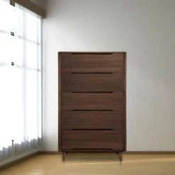 Currant 5-Drawer Oiled Walnut 19 in. L x 32 in. W x 52.2 in. H by Greenington -Greenington Shop oiled walnut greenington chest of drawers g0029ow 31 1000