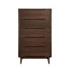 Currant 5-Drawer Oiled Walnut 19 in. L x 32 in. W x 52.2 in. H by Greenington -Greenington Shop oiled walnut greenington chest of drawers g0029ow 64 1000