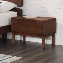 Currant 1-Drawer Oiled Walnut Nightstand 17.7 in. H x 24 in. W x 18.05 in. L by Greenington -Greenington Shop oiled walnut greenington nightstands g0028ow 31 1000