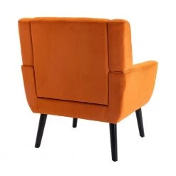 Orange Velvet Upholstered Accent Chair Sofa Chair Bedroom Chair Home Chair with Legs by VERYKE -Greenington Shop orange veryke accent chairs yb w67634088 1f 1000