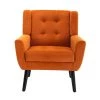 Orange Velvet Upholstered Accent Chair Sofa Chair Bedroom Chair Home Chair with Legs by VERYKE 2 Orange Velvet Upholstered Accent Chair Sofa Chair Bedroom Chair Home Chair with Legs by VERYKE -Greenington Shop orange veryke accent chairs yb w67634088 64 1000