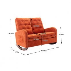 Orange Polyester Living Room Comfortable Rocking Sofa Living Room Sofa by VERYKE -Greenington Shop orange veryke rockers gliders ottomans db w39540396 44 1000