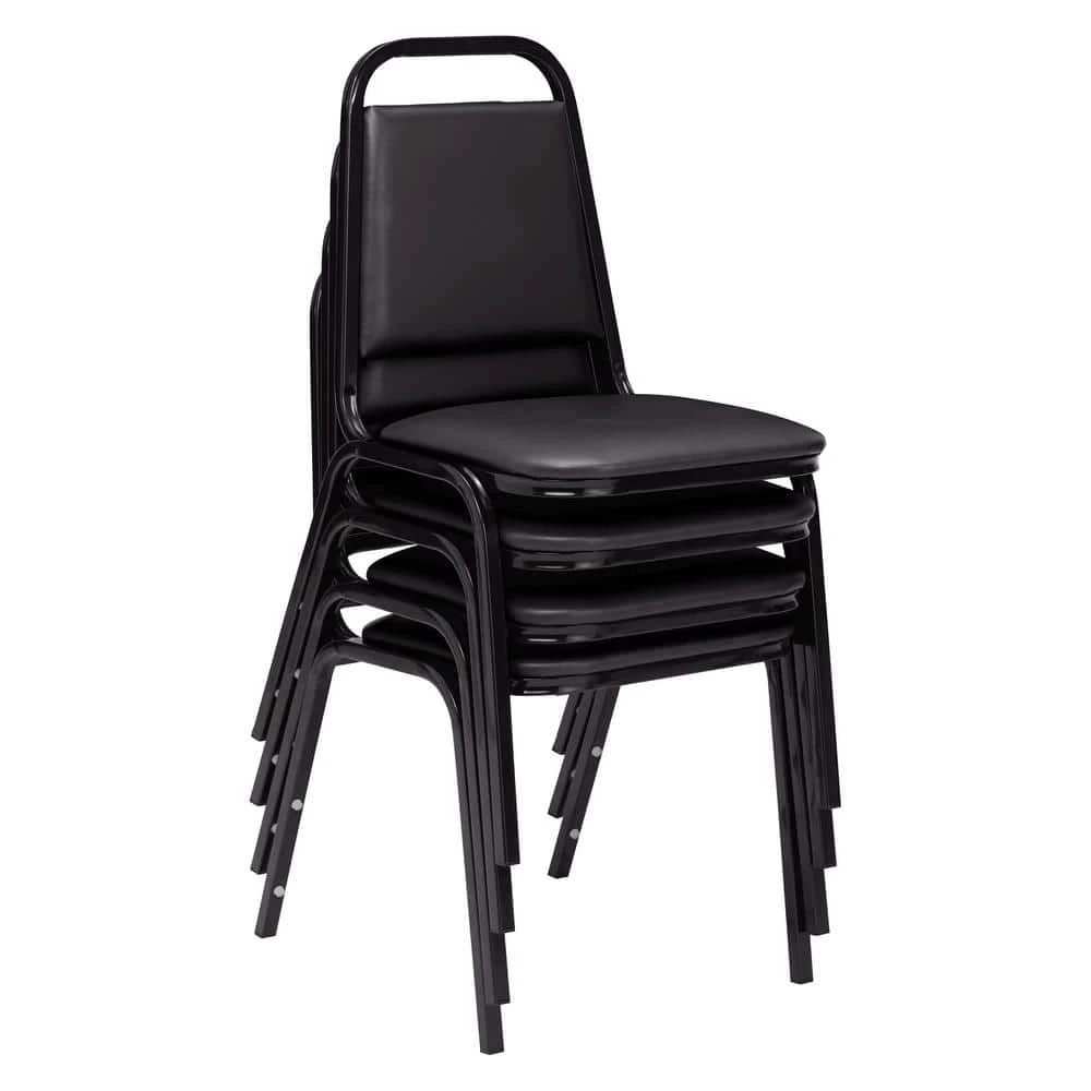 9100 Series Panther Black Vinyl Upholstered Banquet Chair (4-Pack) by National Public Seating 4 9100 Series Panther Black Vinyl Upholstered Banquet Chair (4-Pack) by National Public Seating - Image 2