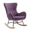 Purple Velvet Fabric Padded Seat Rocking Chair Aarmchair with High Backrest and Armrests by VERYKE 2 Purple Velvet Fabric Padded Seat Rocking Chair Aarmchair with High Backrest and Armrests by VERYKE -Greenington Shop purple veryke accent chairs yb w67640677 64 1000
